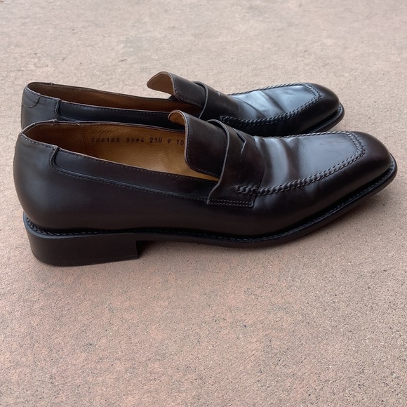 Vintage Salvatore Ferragamo 9D Brown Square Toe Penny Loafers main image 6